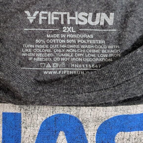 NASA Space Shuttle Launch Graphic T-Shirt Gray Short Sleeve XXL Fifth Sun - Picture 2 of 2